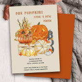 Rustic Farmhouse Pumpkins New Porch Moving Aankondiging