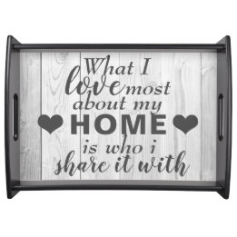 Rustic Farmhouse Quote Faux Planks | Gepersonalise Dienblad