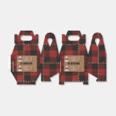 Rustic Farmhouse Red Buffalo Plaid Christmas  Bedankdoosjes (Uitgevouwen)