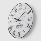 Rustic Farmhouse Roman Numeral Wall Clock Grote Klok (Hoek)