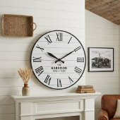 Rustic Farmhouse Roman Numeral Wall Clock Grote Klok