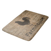 Rustic Farmhouse Rooster Land Rustic Burlap Badmat (Gekanteld)