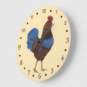 Rustic Farmhouse Rooster Painting Grote Klok (Hoek)