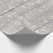 Rustic Farmhouse Shabby Chic White Wood Decorative Cadeaupapier (Hoek)