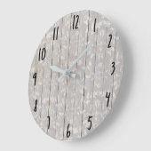 Rustic Farmhouse Shabby Chic White Wood Decorative Grote Klok (Hoek)