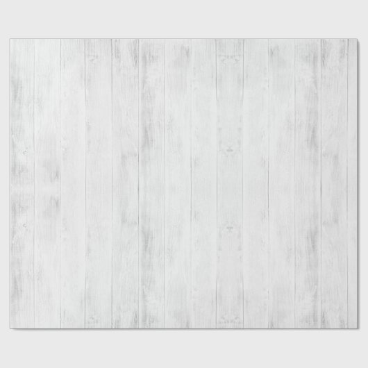 Rustic Farmhouse Shiplap Painted White Wood 2 Gift Cadeaupapier (Vlak)