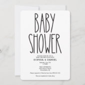 Rustic Farmhouse Simple Baby shower Invite Kaart (Voorkant)