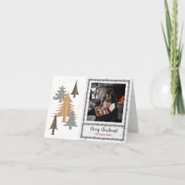 Rustic Farmhouse Style Kerstbomen gevouwen Feestdagen Kaart