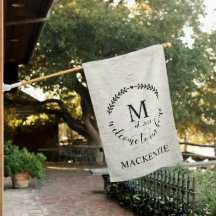 Rustic Farmhouse Style Monogramed Name Wood
