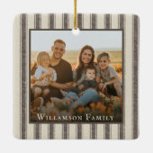 Rustic Farmhouse Style Sheep Foto Kerstmis Keramisch Ornament (Achterkant)