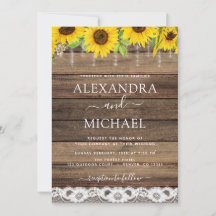 Rustic Farmhouse Sunflower Rustic Wood Wedding