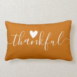 Rustic Farmhouse Thankful Oranje Thanksgiving Kussen