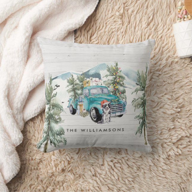 Rustic Farmhouse Truck | Familienaam Pillow Kussen (Deken)
