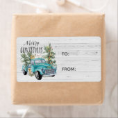 Rustic Farmhouse Truck | kerstcadeaulabel Etiket (Insitu)