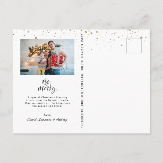 Rustic Farmhouse Truck Kerstfeestdag Briefkaart (Achterkant)