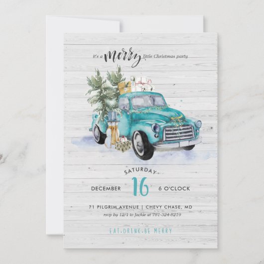Rustic Farmhouse Truck | Kerstfeestdag Kaart (Voorkant)