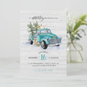 Rustic Farmhouse Truck | Kerstfeestdag Kaart (Staand voorkant)