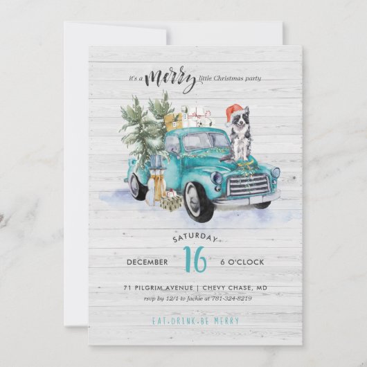 Rustic Farmhouse Truck | Kerstfeestdag Kaart (Voorkant)