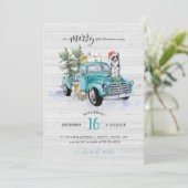 Rustic Farmhouse Truck | Kerstfeestdag Kaart (Staand voorkant)