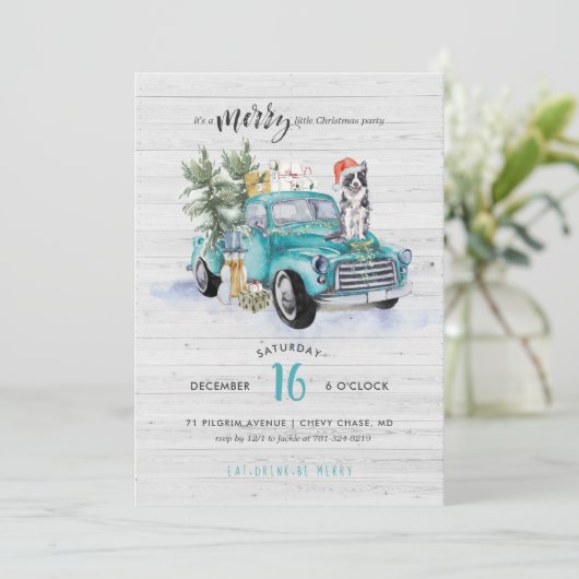 Rustic Farmhouse Truck | Kerstfeestdag Kaart (Staand voorkant)