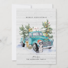 Rustic Farmhouse Truck Kerstmis Feestdagenkaart