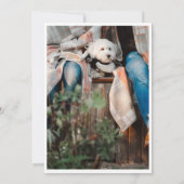 Rustic Farmhouse Truck Kerstmis Feestdagenkaart (Achterkant)