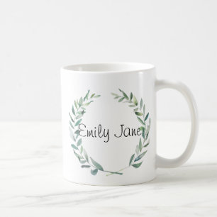 Rustic Farmhouse Waterverf Magnolia Wreatdesign Koffiemok