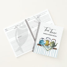 Rustic Farmhouse Waterverf Teapots Recipe Book