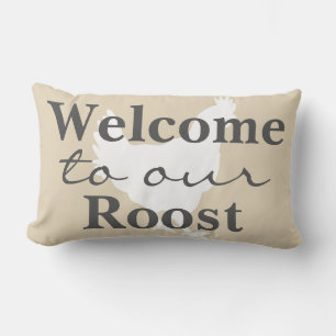 Rustic Farmhouse Welkom bij onze Roost Hen & Name Kussen