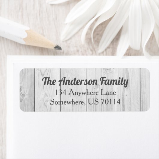 Rustic Farmhouse White Wood Etiket (Insitu)