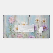 Rustic Farmhouse Wildflower Cottage Floral Bureaumat (Keyboard & Muis)