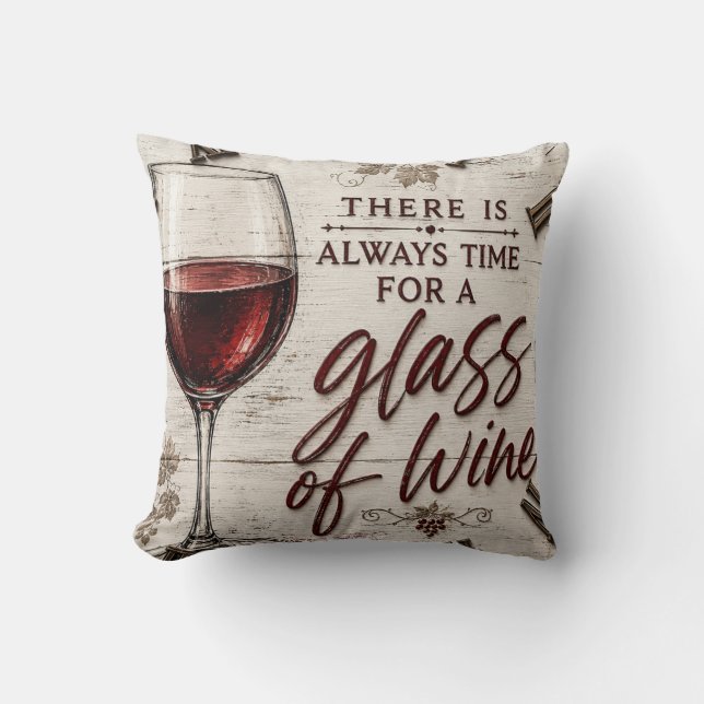 Rustic Farmhouse Wine Lover Gift Kussen (Voorkant)