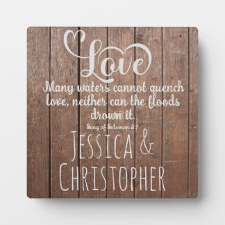 Rustic Farmhouse Wood Scripting Quote Gift Names Fotoplaat
