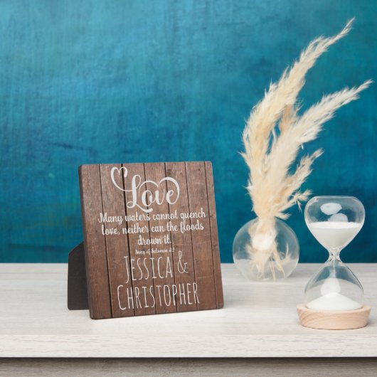 Rustic Farmhouse Wood Scripting Quote Gift Names Fotoplaat (Insitu)