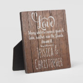 Rustic Farmhouse Wood Scripting Quote Gift Names Fotoplaat (Voorkant)