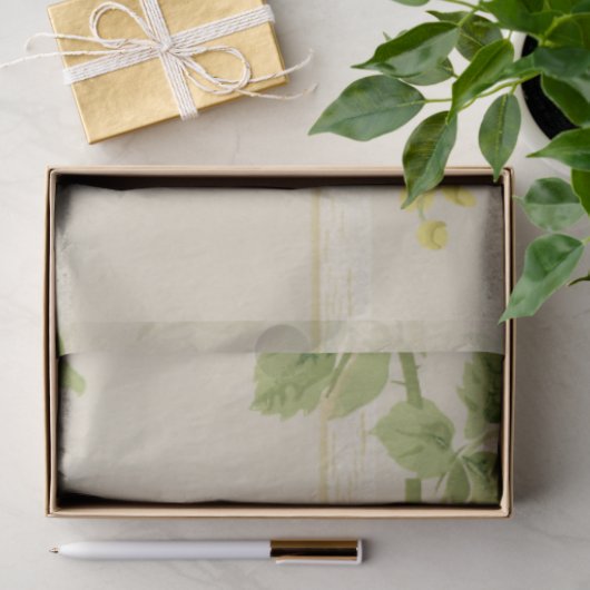 Rustic Farmhouse Yellow Roses op Trellis Tissuepapier (Geschenk)