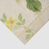 Rustic Farmhouse Yellow Roses op Trellis Tissuepapier (Detail)