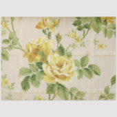 Rustic Farmhouse Yellow Roses op Trellis Tissuepapier (Voorkant)