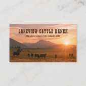Rustic Farming Cattle Ranch Farm Business Card Visitekaartje (Voorkant)