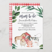 Rustic Farmyard Barnyard Baby shower Uitnodiging (Voorkant / Achterkant)