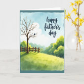 Rustic Fathers Day Fence Card Kaart (Gele Bloem)