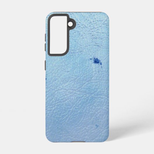 Rustic Faux Blue Leather Samsung Galaxy Hoesje (Achterkant)