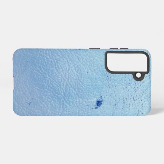 Rustic Faux Blue Leather Samsung Galaxy Hoesje (Achterkant horizontaal)