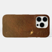 Rustic Faux Brown Leather Case-Mate iPhone Case (Achterkant (horizontaal))