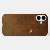 Rustic Faux Brown Leather Case-Mate iPhone Case (Achterkant (horizontaal))