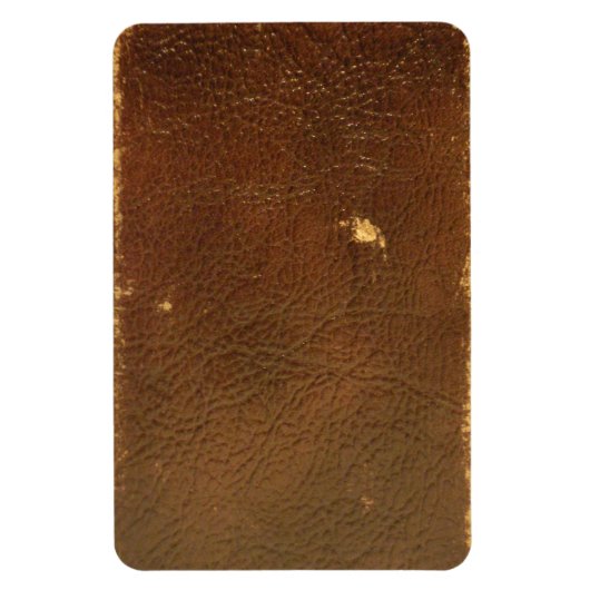Rustic Faux Brown Leather Magneet (Verticaal)