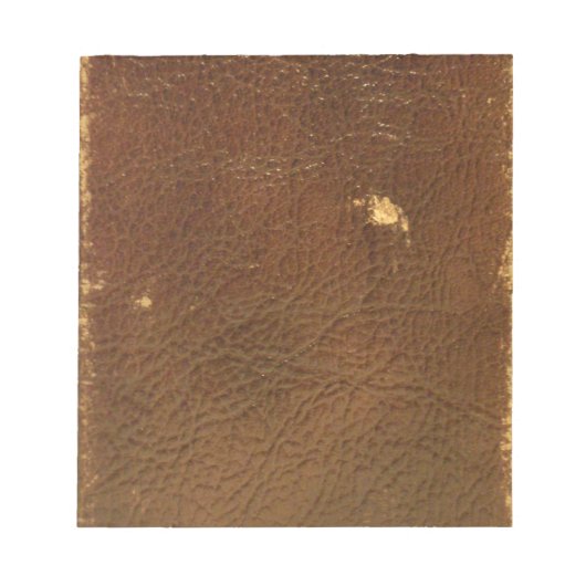Rustic Faux Brown Leather Notitieblok (Voorkant)
