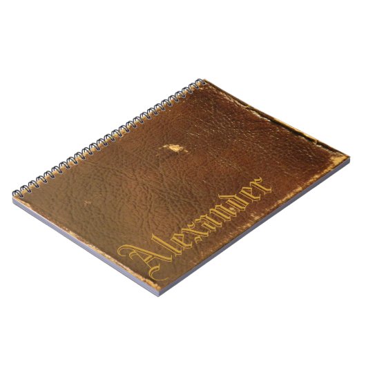 Rustic Faux Brown Leather Notitieboek (Linkerzijde)