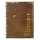 Rustic Faux Brown Leather Notitieboek (Voorkant)
