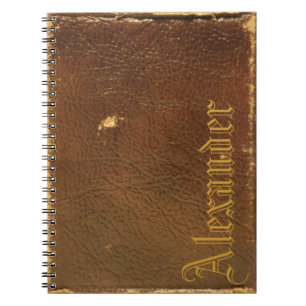 Rustic Faux Brown Leather Notitieboek